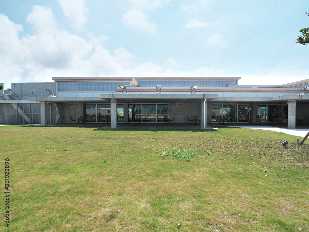 Okinawa,Japan-June 23, 2020: Miyako Shimojishima Airport Terminal for Domestic flight

