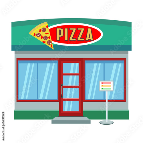 Store vector icon.Cartoon vector icon isolated on white background store.
