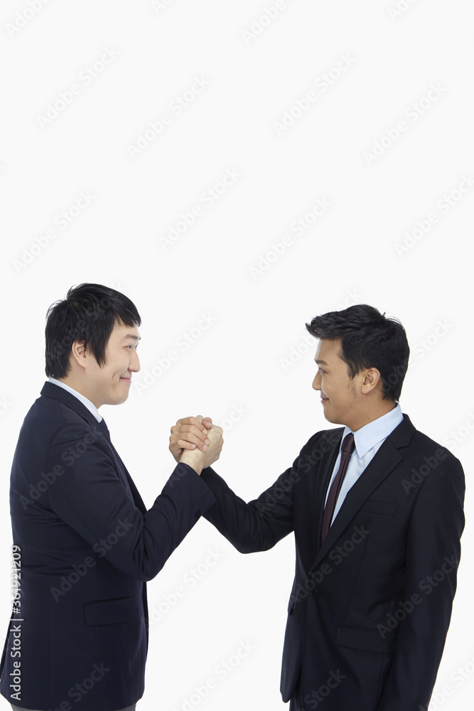 Businessmen giving each other a handshake Businessmen giving each other a handshake