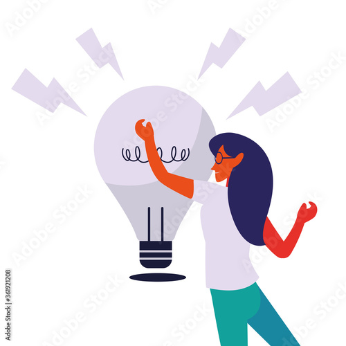 woman with concept and creation ideas