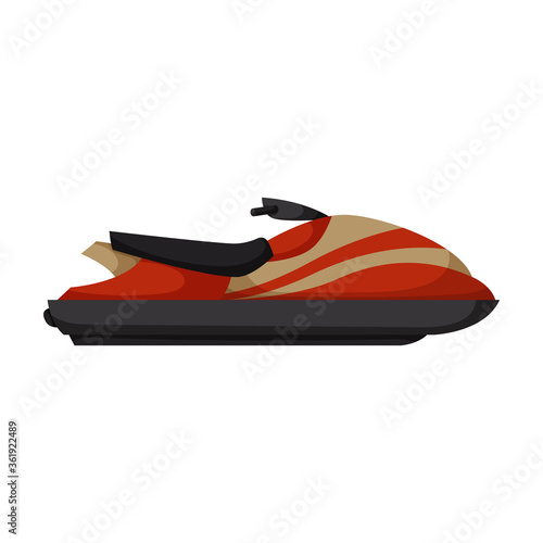 Jet ski vector icon.Cartoon vector icon isolated on white background jet ski.
