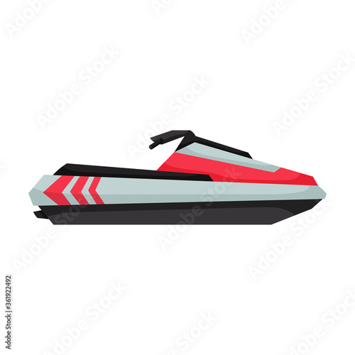 Jet ski vector icon.Cartoon vector icon isolated on white background jet ski.