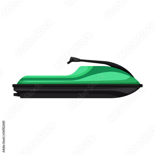 Jet ski vector icon.Cartoon vector icon isolated on white background jet ski.