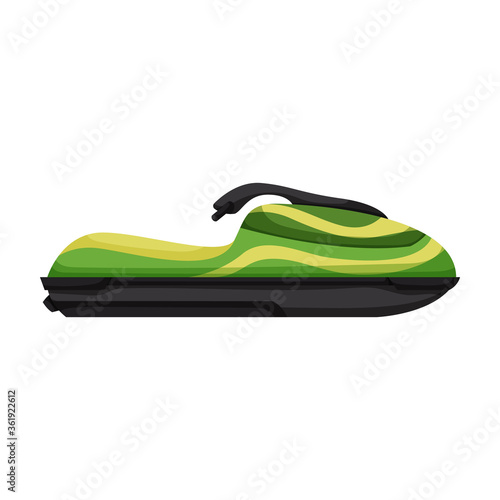 Jet ski vector icon.Cartoon vector icon isolated on white background jet ski.