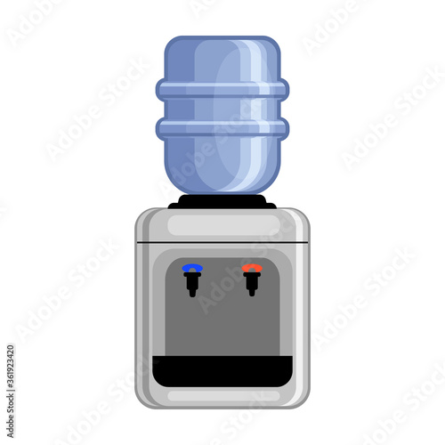 Water cooler vector icon.Cartoon vector icon isolated on white background water cooler.