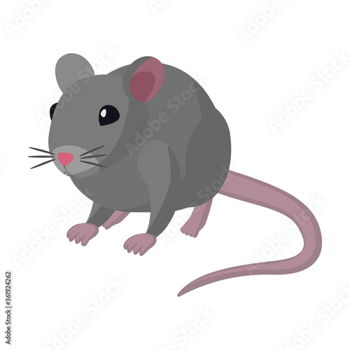 Mouse vector icon.Cartoon vector icon isolated on white background mouse.