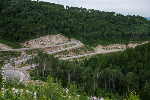 Winding road in the mountai...