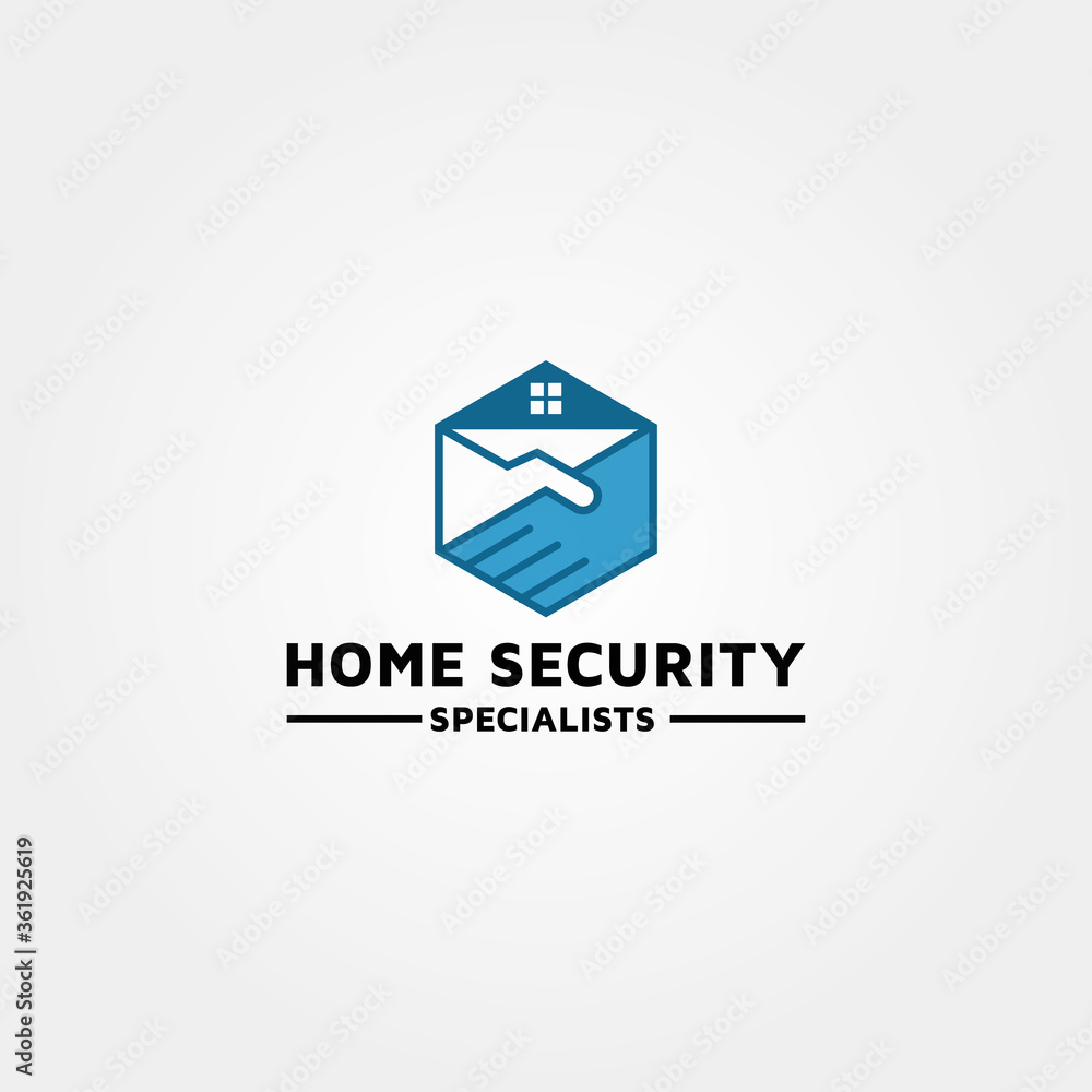 Fototapeta premium Home Security Vector Logo Design Template inspiration