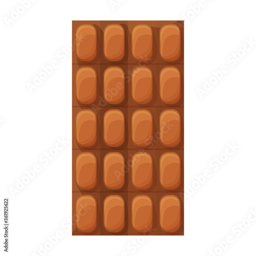 Chocolate bar vector icon.Cartoon vector icon isolated on white background chocolate bar.