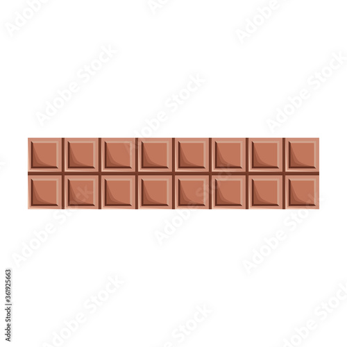 Chocolate bar vector icon.Cartoon vector icon isolated on white background chocolate bar.