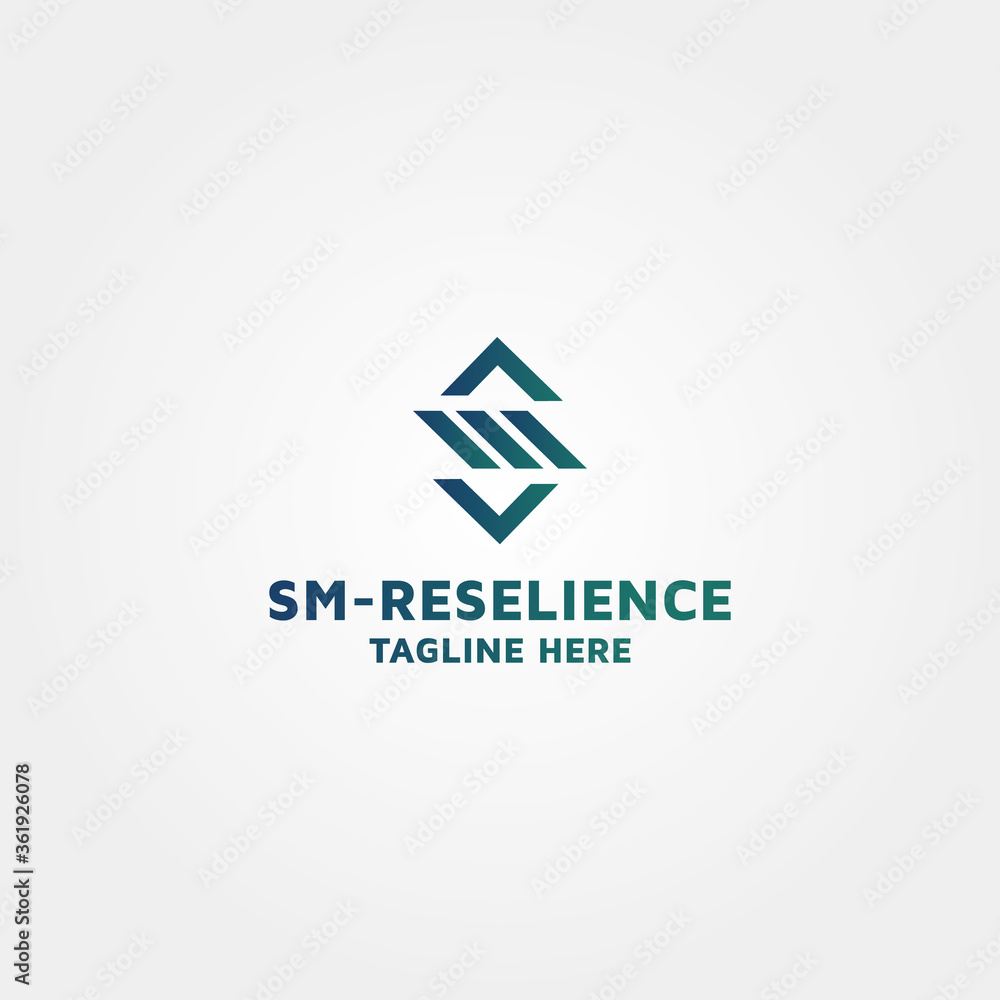 Letter SM vector logo design template Letter SM vector logo design template