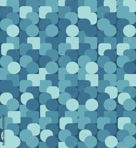 Geometric seamless repeating pattern of squaers and circles