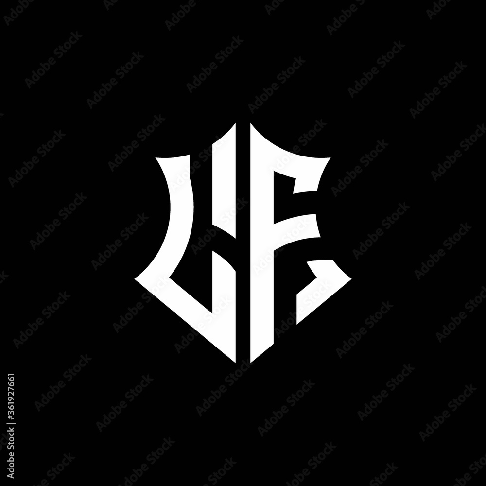 LF monogram logo with a sharp shield style Stock Vector | Adobe Stock