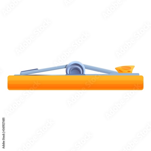 Cheese animal trap icon. Cartoon of cheese animal trap vector icon for web design isolated on white background