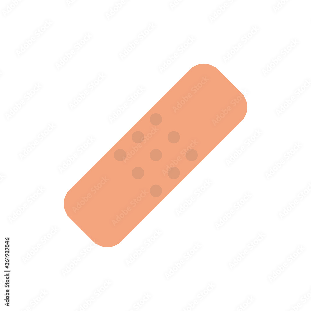 Medical plaster, Patch flat icon, vector illustration isolated on white background Medical plaster, Patch flat icon, vector illustration isolated on white background