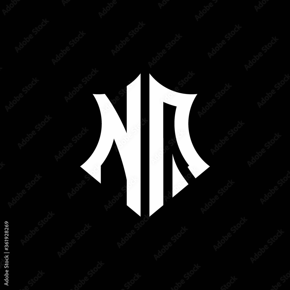 NQ monogram logo with a sharp shield style Stock Vector | Adobe Stock