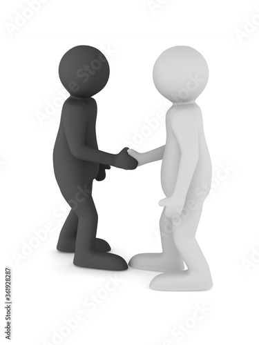 handshake on white backgrou...