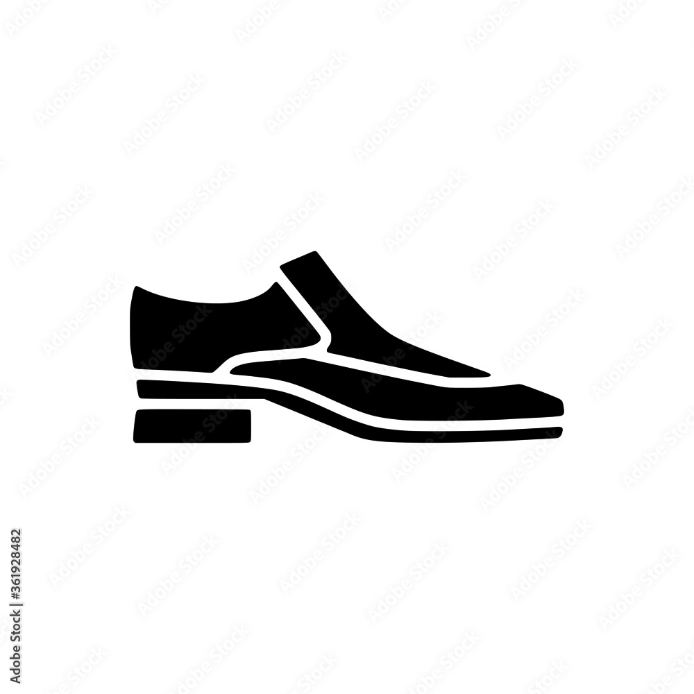 vector illustration icon of shoes glyph