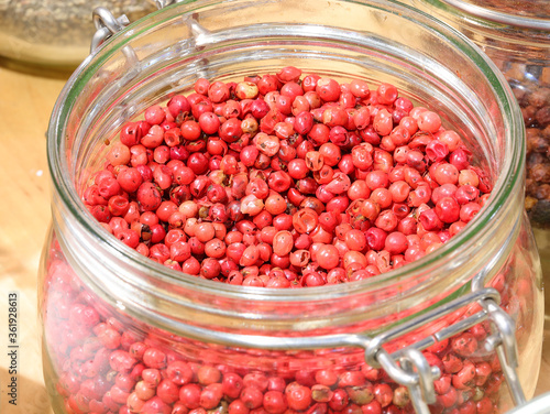 Fotografie glass jar with red pepper for sale