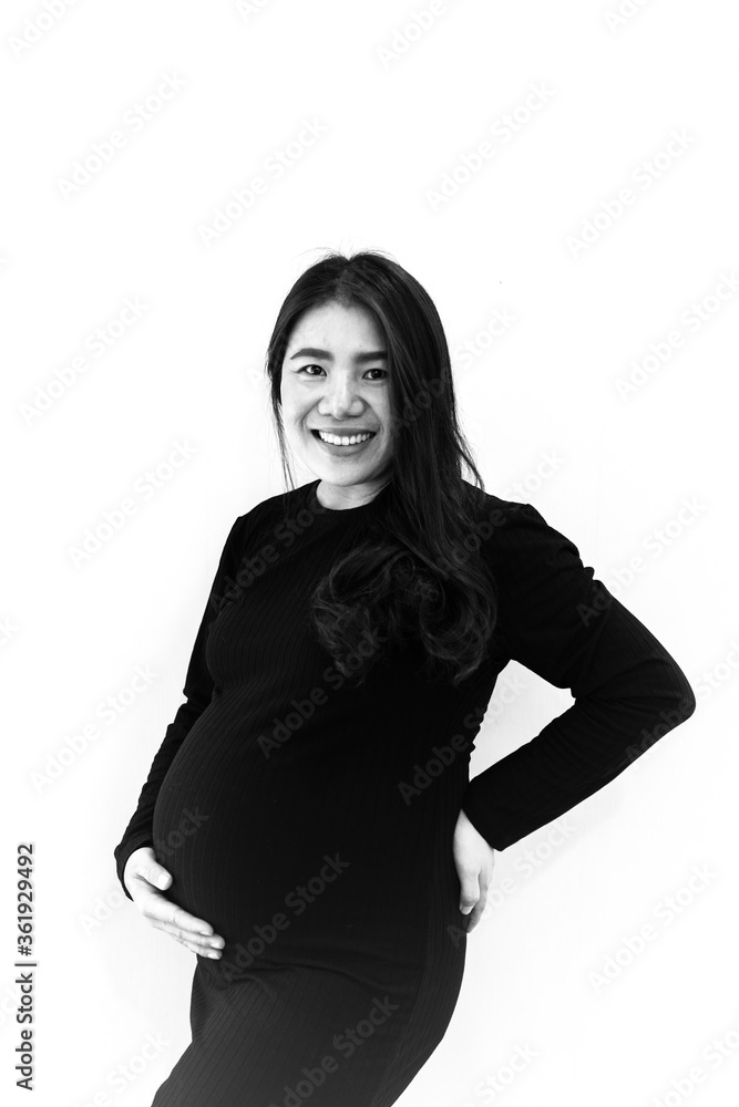 Pregnant woman : Pregnant happy Woman touching her belly. Pregnant middle aged mother portrait. Pregnant woman : Pregnant happy Woman touching her belly. Pregnant middle aged mother portrait.