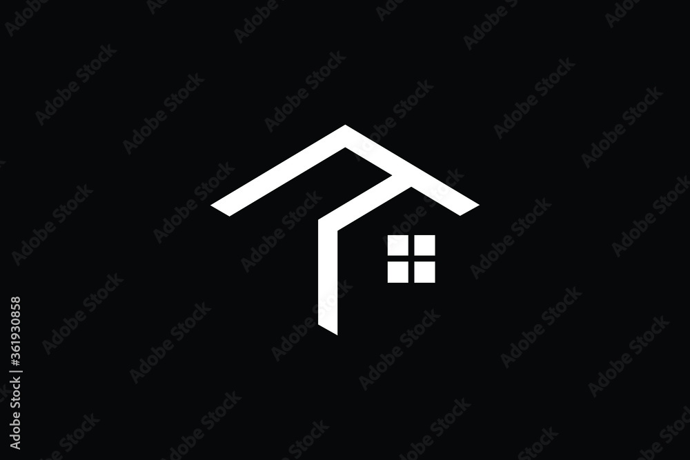 Logo design of T in vector for construction, home, real estate, building, property. Minimal awesome trendy professional logo design template on black background. Logo design of T in vector for construction, home, real estate, building, property. Minimal awesome trendy professional logo design template on black background.