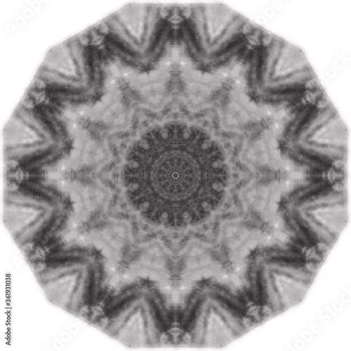Halftone ornament, monochrome pattern. Drawing vintage style. Grunge texture. Festive vintage drawing. Abstract art background. Modern symmetric pattern. Festive art backdrop. Creative vector element