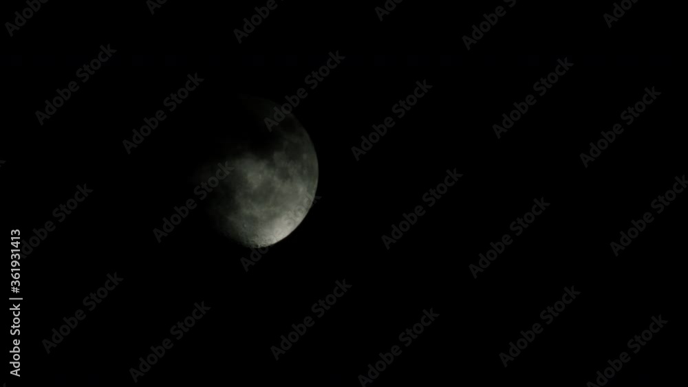 The moon rolls across the horizon, shooting at bmpcc. time lapse