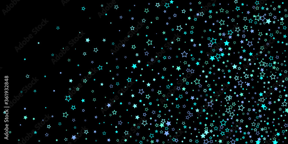 Blue, cyan, turquoise glitter stars, confetti. Blue, cyan, turquoise glitter stars, confetti.