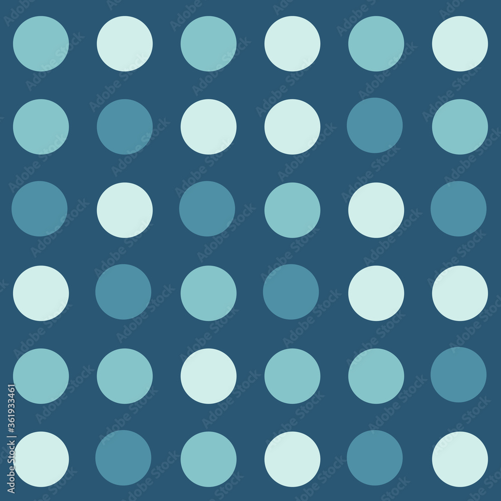 Geometric seamless repeating pattern of circles