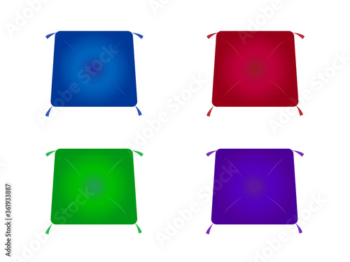 Vector illustration of Japanese traditional cushion (zabuton)