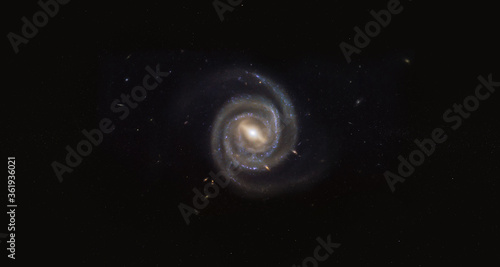 Distant spiral galaxy. Elements of this image furnished by NASA.