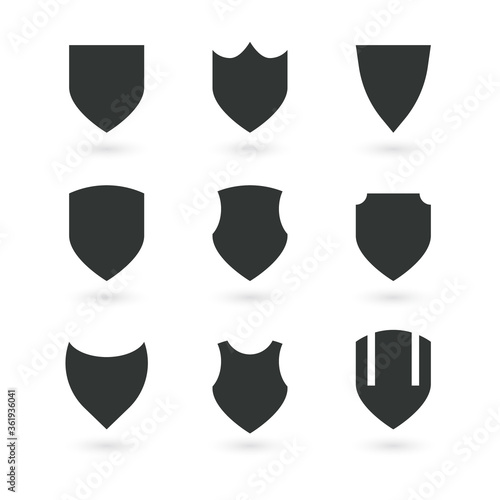 Shield icons collection. Protect shield vector