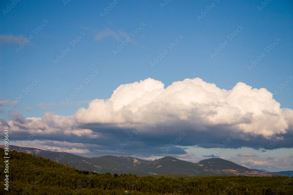 clouds over the mountains