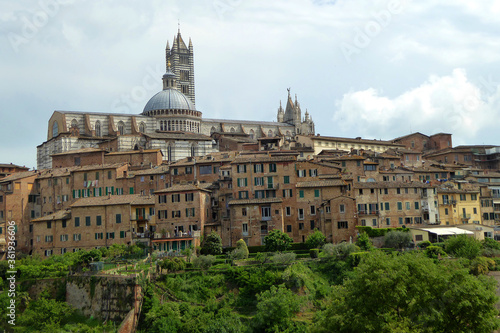 Siena skyline cityscape of the medieval city in southern Tuscany Italy © Andy Evans Photos