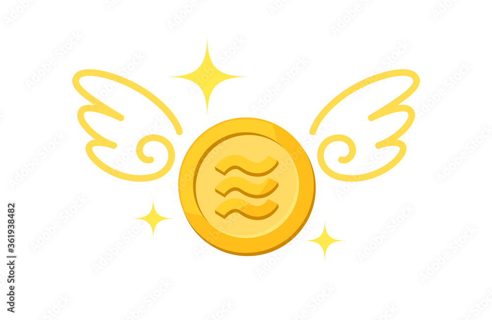 currency money gold coin and wing, icon libra currency golden coin and wings fly concept, symbol libra calibra money coin fly up, loss financial, money fly wing symbol with libra crypto currency coins currency money gold coin and wing, icon libra currency golden coin and wings fly concept, symbol libra calibra money coin fly up, loss financial, money fly wing symbol with libra crypto currency coins