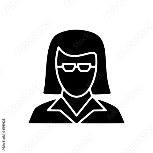 vector illustration icon of Human Avatar glyph