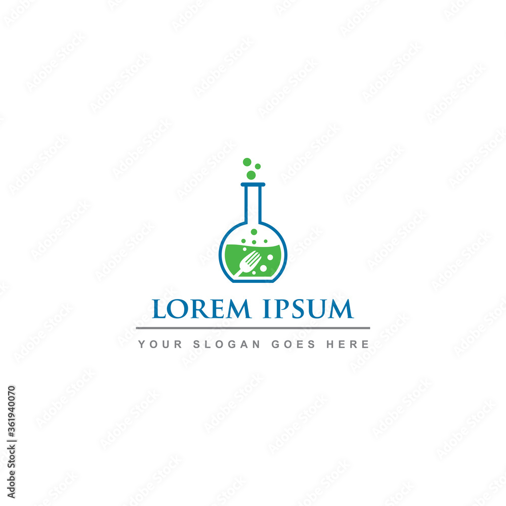 lab food logo , organic food logo