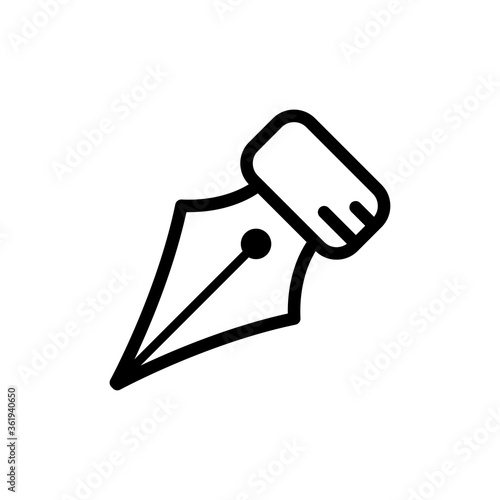 fountain pen icon logo illustration design