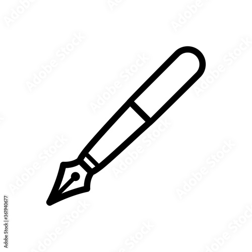 fountain pen icon logo illustration design