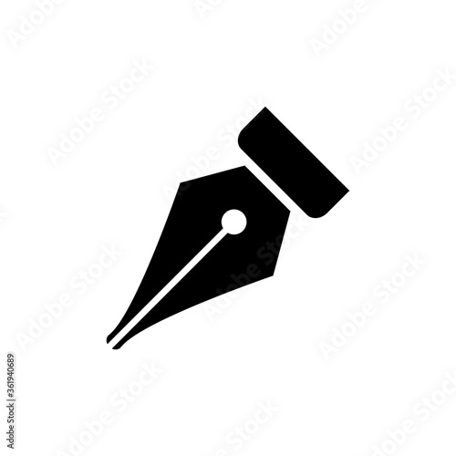 fountain pen icon logo illustration design