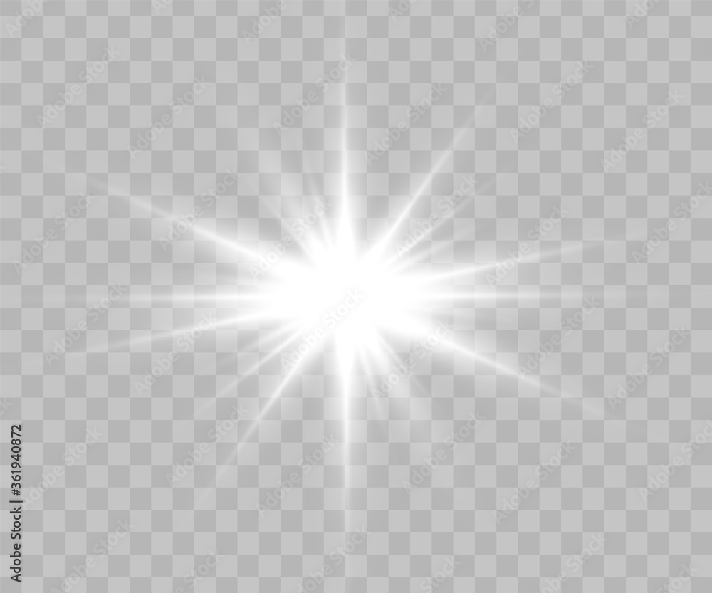 Glow light effect. Star burst with sparkles.Sun. Glow light effect. Star burst with sparkles.Sun.