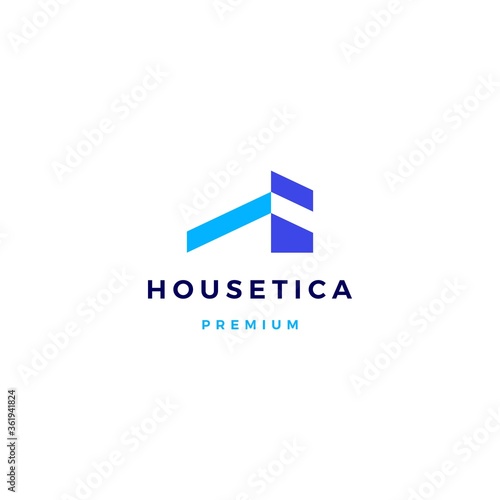 house home mortgage roof architect logo vector icon illustration