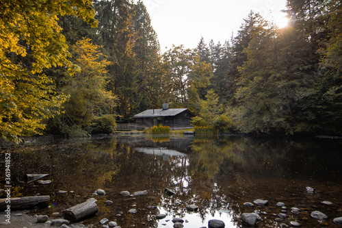 Tableau sur toile Hut in the Woods