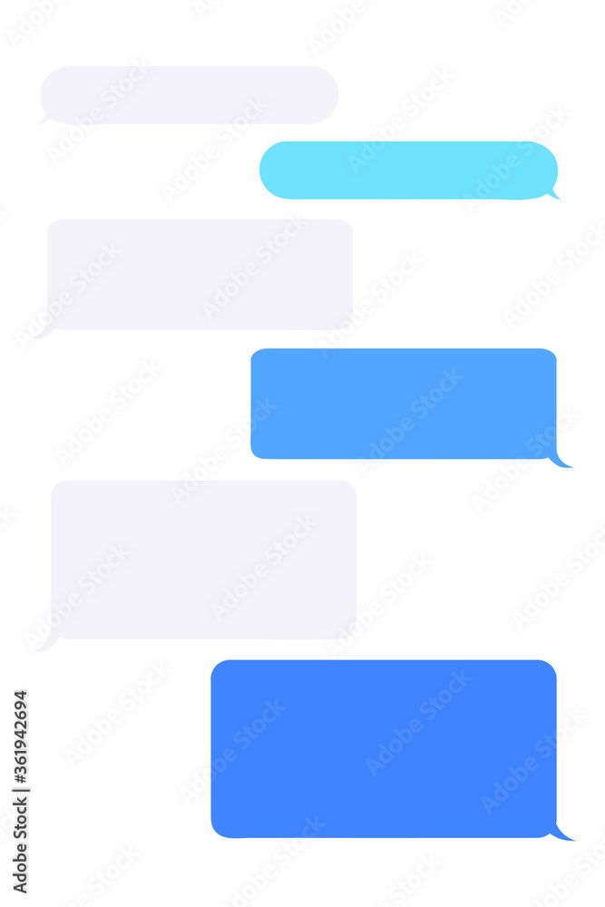 Message box Template on white background. Place your own text in the message boxes. Vector Illustration.
Message box Template on white background. Place your own text in the message boxes. Vector Illustration.