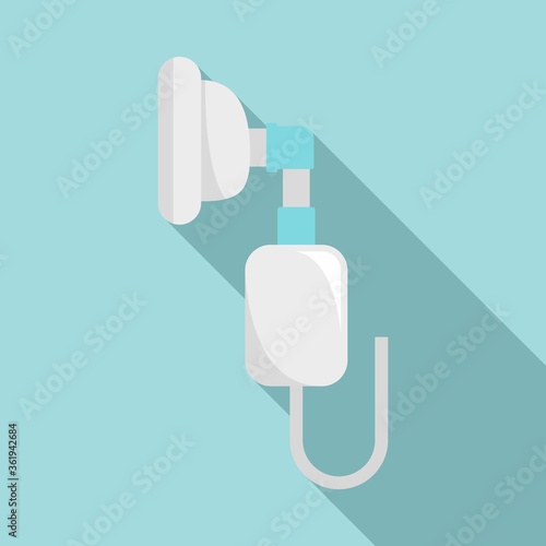 Respiratory mask anesthesia icon. Flat illustration of respiratory mask anesthesia vector icon for web design