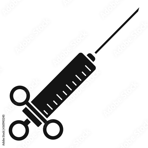Anesthesia syringe icon. Simple illustration of anesthesia syringe vector icon for web design isolated on white background