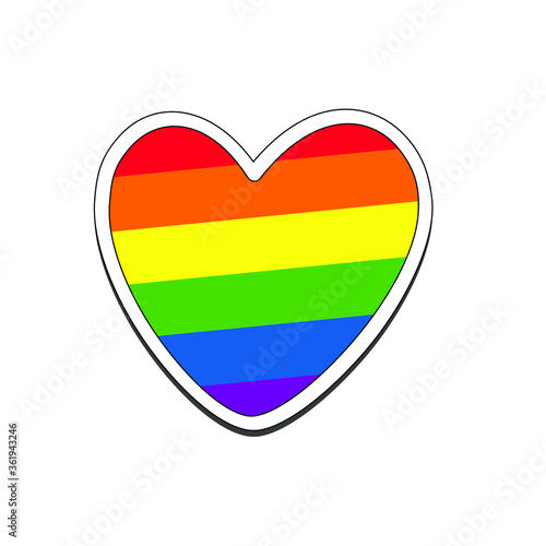 Free Download Rainbow heart. Sign of the LGBT community. Vector illustration of same-sex love, gay marriage and freedom of choice for homosexuals - GFXLoad