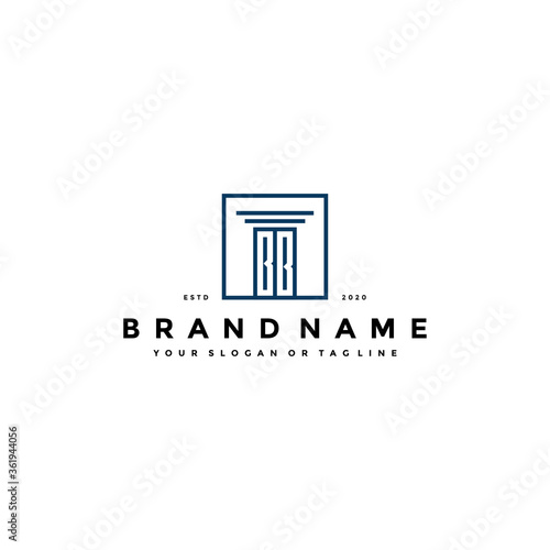 letter BB law logo design vector