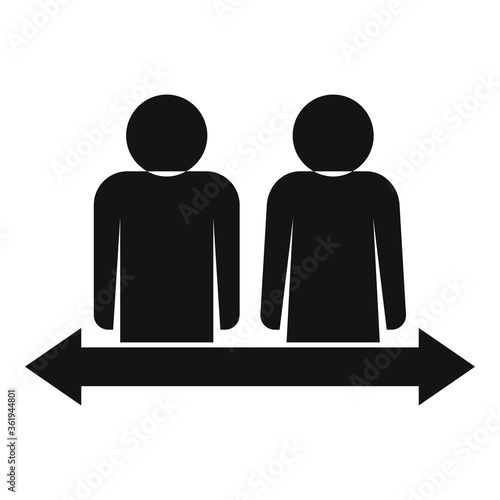 Divorce separation icon. Simple illustration of divorce separation vector icon for web design isolated on white background