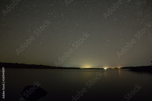 Night lake stars